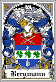 German Wappen Coat of Arms Bookplate for Bergmann
