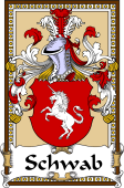 German Coat of Arms Wappen Bookplate  for Schwab