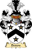 English Coat of Arms (v.23) for the family Devers or Deveris