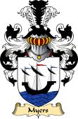 English Coat of Arms (v.23) for the family Myers
