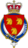 Families of Britain Coat of Arms Badge for: Parish or Paris (England)