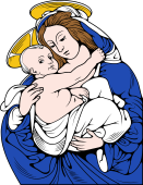 Catholic Saints Clipart image: Madonna and Child