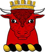 Family crest from Ireland for Bull