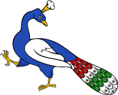 Peacock Rampant Reguardant