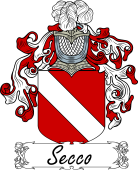 Araldica Italiana Coat of arms used by the Italian family Secco