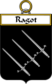 French Coat of Arms Badge for Ragot