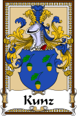German Coat of Arms Wappen Bookplate  for Kunz