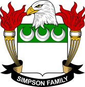 Coat of arms used by the Simpson family in the United States of America