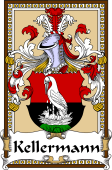German Coat of Arms Wappen Bookplate  for Kellermann