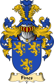 English Coat of Arms (v.23) for the family Fines