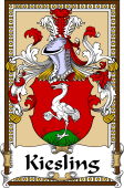 German Coat of Arms Wappen Bookplate  for Kiesling
