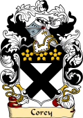 English or Welsh Family Coat of Arms (v.23) for Corey (Cumberland, and Staffordshire)