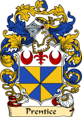 English or Welsh Family Coat of Arms (v.23) for Prentice (Ref Burke's)
