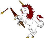 Unicorn Salient Holding Broken Tilting Spear