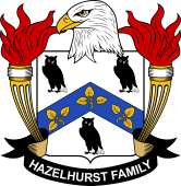 Coat of arms used by the Hazelhurst family in the United States of America