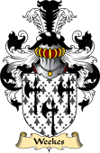 English Coat of Arms (v.23) for the family Weekes or Wykes