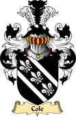 English Coat of Arms (v.23) for the family Cole