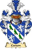 English Coat of Arms (v.23) for the family Curson