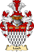 English Coat of Arms (v.23) for the family Leach or Leech
