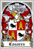 Spanish Coat of Arms Bookplate for Casares