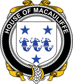 Irish Coat of Arms Badge for the MACAULIFFE family