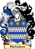 English or Welsh Family Coat of Arms (v.23) for Nicholson (1596)