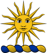 Family crest from England for Abbs (Durham) Crest - Sun in Splendour