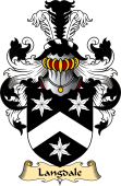 English Coat of Arms (v.23) for the family Langdale