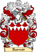 English or Welsh Family Coat of Arms (v.23) for Barrett