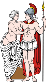 Gods and Goddesses Clipart image: Mars and Venus