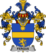 Irish Family Coat of Arms (v.25b) Fergus or O'Fearghus