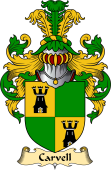 English Coat of Arms (v.23) for the family Carvell