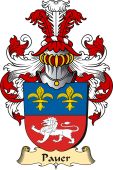 v.23 Coat of Family Arms from Germany for Pauer
