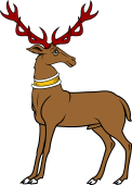 Stag Statant Regardant Collared