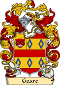 English or Welsh Family Coat of Arms (v.23) for Geare (Kent, and Heavitree, Devonshire)