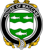 Irish Coat of Arms Badge for the MACCABE family