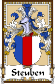 German Coat of Arms Wappen Bookplate  for Steuben