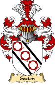English Coat of Arms (v.23) for the family Sexton