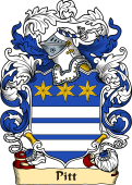 English or Welsh Family Coat of Arms (v.23) for Pitt