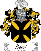 Araldica Italiana Coat of arms used by the Italian family Bonci