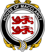 Irish Coat of Arms Badge for the MACCLANCY family