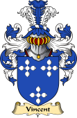 English Coat of Arms (v.23) for the family Vincent