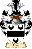 English Coat of Arms (v.23) for the family Atley