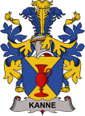 Coat of arms used by the Danish family Kanne
