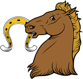 Horse's Hd Ersd Holding Horseshoe