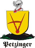 German shield on a mount for Petzinger