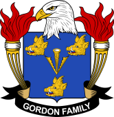 Coat of arms used by the Gordon family in the United States of America