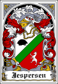 Danish Coat of Arms Bookplate for Jespersen