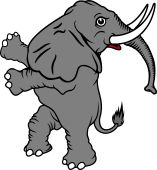 Elephant Rampant Reguardant