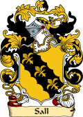 English or Welsh Family Coat of Arms (v.23) for Sall (Sharlow, Derbyshire)